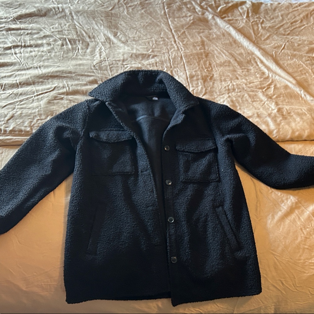 H&M Black Teddy Jacket